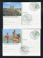"BUNDESREPUBLIK DEUTSCHLAND" 1981, 2 Bildpostkarten Je Mit Bildgleichem Stempel Ex "ST. PETER-ORDING" (A0150) - Postales Ilustrados - Usados