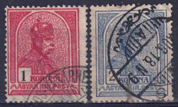 Ungarn 1904 - König Franz Josef, Nr. 87 B + 88 B, Getempelt / Used - Used Stamps