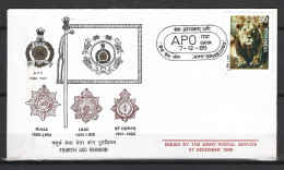 INDE. Enveloppe Commémorative De 1985. Fourth Army Service Corps Reunion. - Covers & Documents