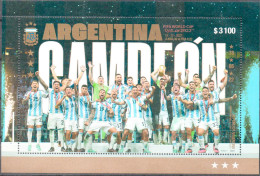 Argentina 2023 ** FIFA Cup In Qatar. Argentina Champion. Souvenir Sheet: The Champion Team. - Blocks & Sheetlets