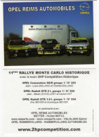 CPM Opel Reims Automobiles 11eme Rallye Monte Carlo Historique - Rally Racing