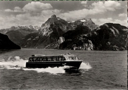 ! S/w Ansichtskarte Expressboot Libelle, Vierwaldstättersee - Urirotstock, Schweiz - Ferries