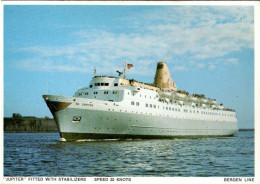! Moderne Ansichtskarte Cruise Ship MS Jupiter, Bergen Line, Norwegen, Norway - Steamers