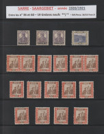 SARRE - SAARGEBIET - 19 Timbres Neufs ** & *  - Entre Les N° 36 Et 60 De 1920/1921  - 2 Scan - Unused Stamps