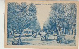 Marseille  13  Carte Non Circulée_ Le  Prado  Rue Tres Animée Voitures_Tramway - Castellane, Prado, Menpenti, Rouet