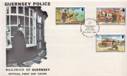 Guernsey Set On FDC - Polizei - Gendarmerie