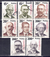 Polen 1988 - Politiker, Nr. 3169 - 3176, Gestempelt / Used - Used Stamps