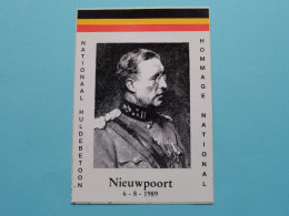 NIEUWPOORT - NATIONAAL HULDEBETOON / HOMMAGE 6-8-1989 ( Zie / Voir SCAN Voor Detail ) > ( Sticker ) ! - Sonstige & Ohne Zuordnung