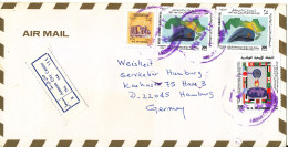 Jordan Registered Air Mail Cover Sent To Germany - Jordanien
