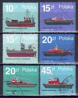 Polen 1988 - Feuerlöschboote, Nr. 3184 - 3189, Gestempelt / Used - Gebruikt