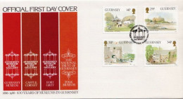 Guernsey Set On FDC - Museos