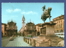 1963 - TORINO - SAN CARLO E  MONUMENTO  EMANUELE FILIBERTO    - ITALIE - Andere Monumenten & Gebouwen