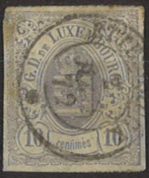 LUSSEMBURGO 1859 Stemma N. 6 Usato - 1859-1880 Wapenschild