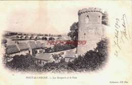 CPA PONT DE L'ARCHE - LES REMPARTS ET LE PONT - Pont-de-l'Arche