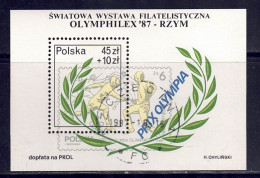 Polen 1987 - OLYMPHILEX '87, Block 104, Gestempelt / Used - Gebruikt