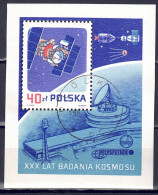 Polen 1987 - 30 Jahre Weltraumfahrt, Block 105, Gestempelt / Used - Gebruikt