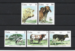 Cuba 1984 Cattle Y.T. 2570/2574 ** - Ongebruikt