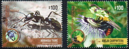 Argentina 2022 ** MERCOSUR, Beneficial Insects: Tiger Ant, Carpenter Bee. Insectos: Hormiga Tigre, Abeja Carpintera. - Unused Stamps