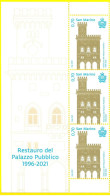 SAN MARINO 2021 Bandella 25 Anni Dalla Restauro Del Palazzo Pubblico + 3 VAL. - Hojas Bloque