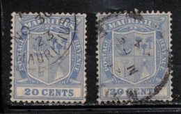 MAURITIUS Scott # 177 Used X 2 - Symbols Of The Colony - Mauritius (...-1967)