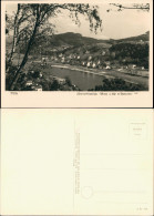 Ansichtskarte Pötzscha-Wehlen Totale Rauenstein 1954 Walter Hahn:8557 - Wehlen