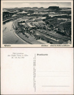 Ansichtskarte Rathen 700 Jahre Pirna Bahnhof 1933 Walter Hahn:3204 - Rathen