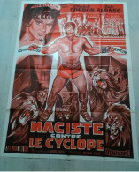 Une Affiche Cinéma Grand Format   1 ,60 M X 1, 20 M  : Maciste Contre Le Cyclope  Année 1961  ( Affiche Pliée ) - Affiches & Posters