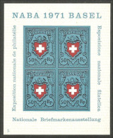 842 Suisse 1971 NABA Basel Bale Timbre Drapeau Suisse Flag MNH ** Neuf SC (SUI-239) - Expositions Philatéliques