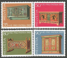 842 Suisse Meubles Antiques Furniture Antiquités Pro Patria Museum MNH ** Neuf SC (SUI-221) - Musei