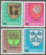 842 Suisse 1978 Armoiries Coat ARms Aarburg Gruyeres Castasegna Angen Aare MH * Neuf (SUI-229) - Stamps