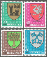 842 Suisse 1978 Armoiries Coat ARms Aarburg Gruyeres Castasegna Angen Aare MH * Neuf (SUI-229) - Timbres