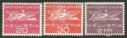 842 Suisse 1955 United Nations Unies Emblem MH * Neuf (SUI-198) - UNO