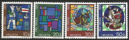 842 Suisse 1970 Glass Stained Windows Vitraux Farbiges Glas Vitrail MNH ** Neuf SC (SUI-118a) - Religie