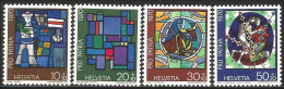 842 Suisse 1970 Glass Stained Windows Vitraux Farbiges Glas Vitrail MNH ** Neuf SC (SUI-118b) - Vidrios Y Vitrales