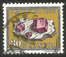 842 Suisse 1958 Semi-postal Pro Patria Garnet Grenat (SUI-99) - Minéraux