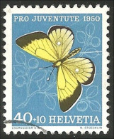 842 Suisse 1950 Semi-postal Pro Juventute Papillon Butterfly Schmetterling Farfala Mariposa (SUI-92) - Vlinders