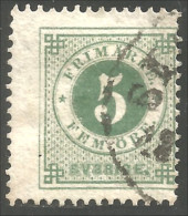 840 Sweden 1872 5o Vert Green (SWE-471) - Gebraucht