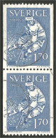 840 Sweden 1965 Paire Championnat Du Monde Hockey Glace (SWE-461c) - Invierno