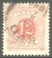 840 Sweden 1882 16 Ore Red Rouge (SWE-458) - Portomarken
