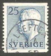 840 Sweden 1951 King Roi Gustaf VI Adolf 25o Bleu (SWE-446) - Gebruikt