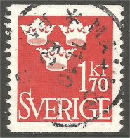 840 Sweden 1951 Trois Couronnes Three Crowns 1kr70 Rouge Red (SWE-434) - Gebraucht