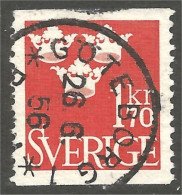 840 Sweden 1951 Trois Couronnes Three Crowns 1kr70 Rouge Red (SWE-433) - Usati