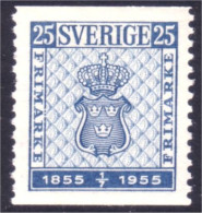 840 Sweden 1955 Coat Of Arms Armoiries MNH ** Neuf SC (SWE-406) - Timbres