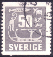 840 Sweden 1954 Rock Carvings Gravure Pierre 50o Gris Grey (SWE-389) - Used Stamps