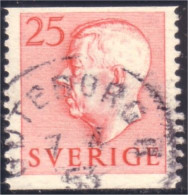 840 Sweden 1952 Gustav VI Adolph 25o Rose (SWE-351) - Usados