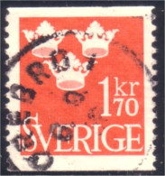 840 Sweden 1951 Trois Couronnes Three Crowns 1kr70 Red Rouge (SWE-329) - Gebraucht