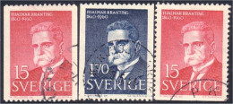 840 Sweden Branting Complete (SWE-42) - Used Stamps