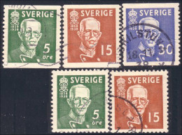 840 Sweden Gustav V Complete Set (SWE-34) - Used Stamps