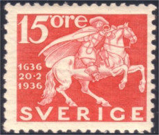 840 Sweden 15o Mounted Courier MH * Neuf (SWE-29) - Neufs