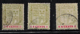 MAURITIUS Scott # 140 Used X 3 - Symbols Of The Colony - Mauritius (...-1967)